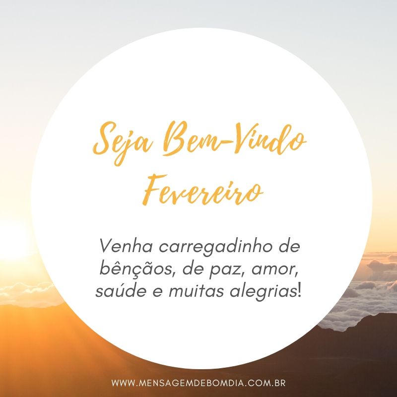 Seja bem-vindo Fevereiro