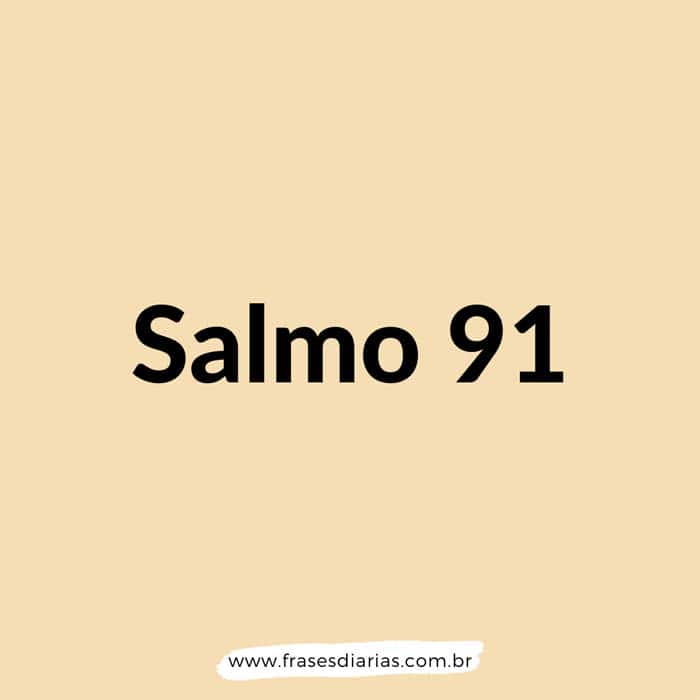 Salmos 91 - Aquele que habita no esconderijo do Altíssimo, à sombra do Onipotente descansará. Direi do Senhor: Ele é o meu Deus...