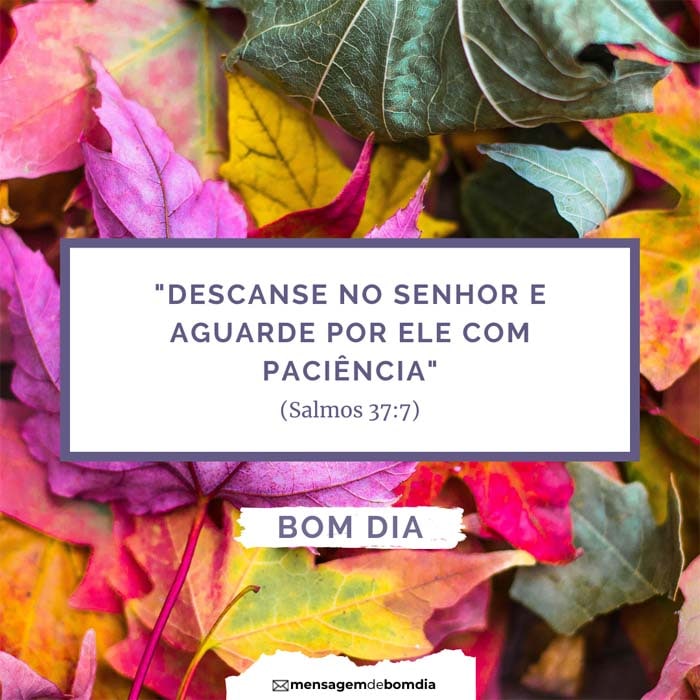 Salmos 37:7 - Descanse no Senhor e aguarde por Ele com paciência