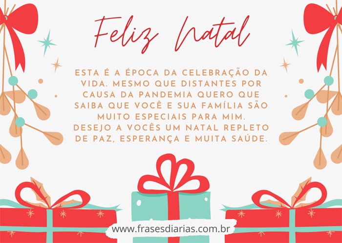 Esta é a época da celebração da vida. Feliz Natal!