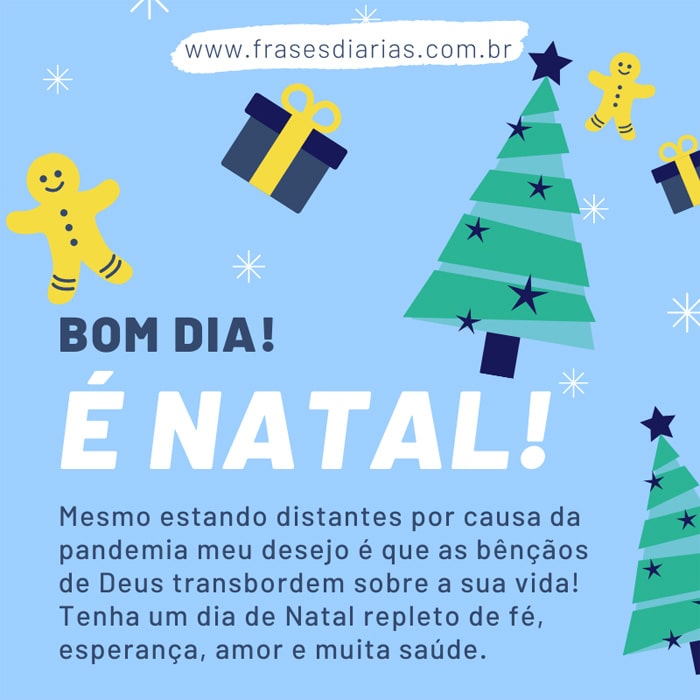 mensagem de bom dia é natal