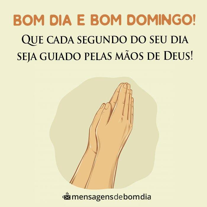 bom domingo guiado pelas mãos de Deus