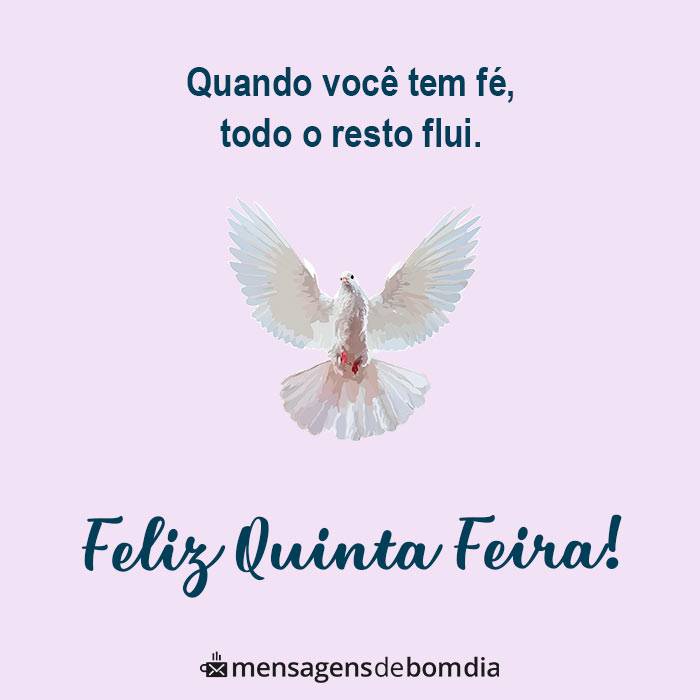 feliz quinta feira com fé